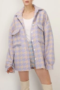 STORETS Hannah Houndstooth Shirt Jacket
