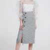 STORETS SALE Jennet Frayed Midi Skirt CLOTHING