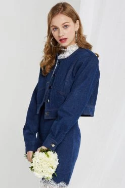 STORETS SALE Cristie Cropped Denim Jacket
