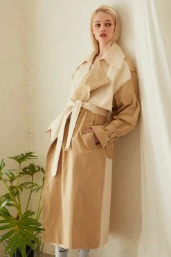 STORETS Brianna Colorblock Trench Coat CLOTHING