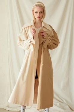 STORETS Brianna Colorblock Trench Coat CLOTHING