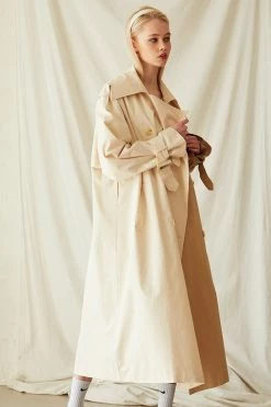 STORETS Brianna Colorblock Trench Coat CLOTHING