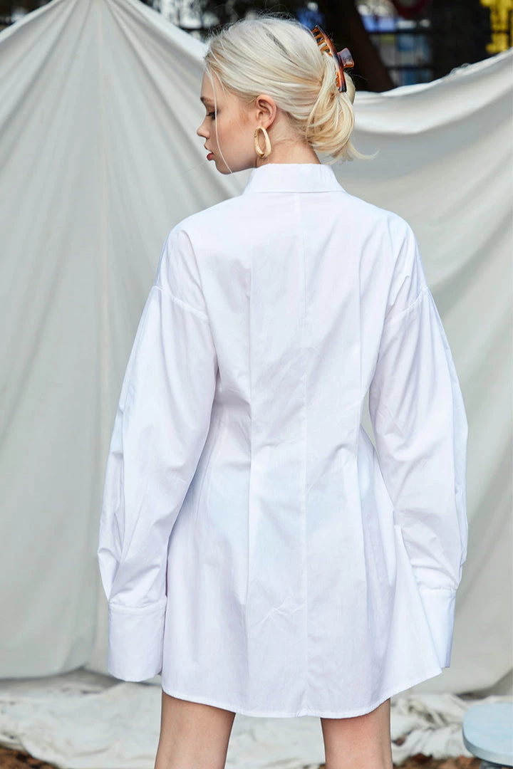 STORETS CLOTHING Blair Pintuck Shirt Dress