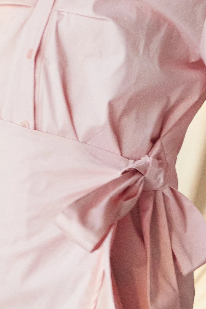 STORETS Carmen Wrap Shirt Dress CLOTHING