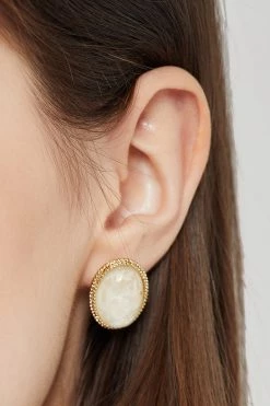 STORETS ACCESSORIES Ellipse Resin Stud Earrings