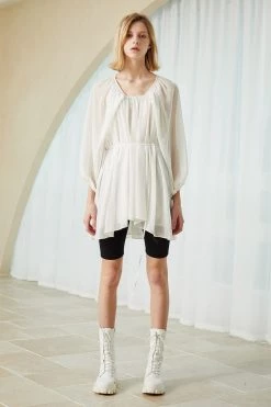 STORETS Hannah Sheer Chiffon Flowy Dress