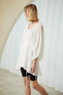 STORETS Hannah Sheer Chiffon Flowy Dress