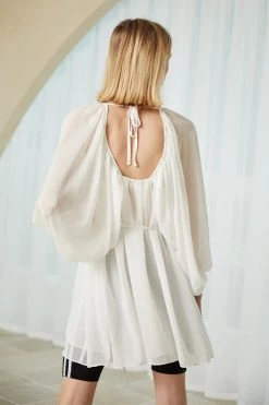 STORETS Hannah Sheer Chiffon Flowy Dress