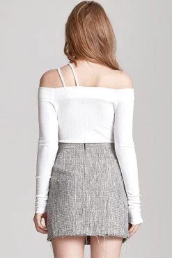 STORETS SALE Amy Frayed Tweed Skirt CLOTHING