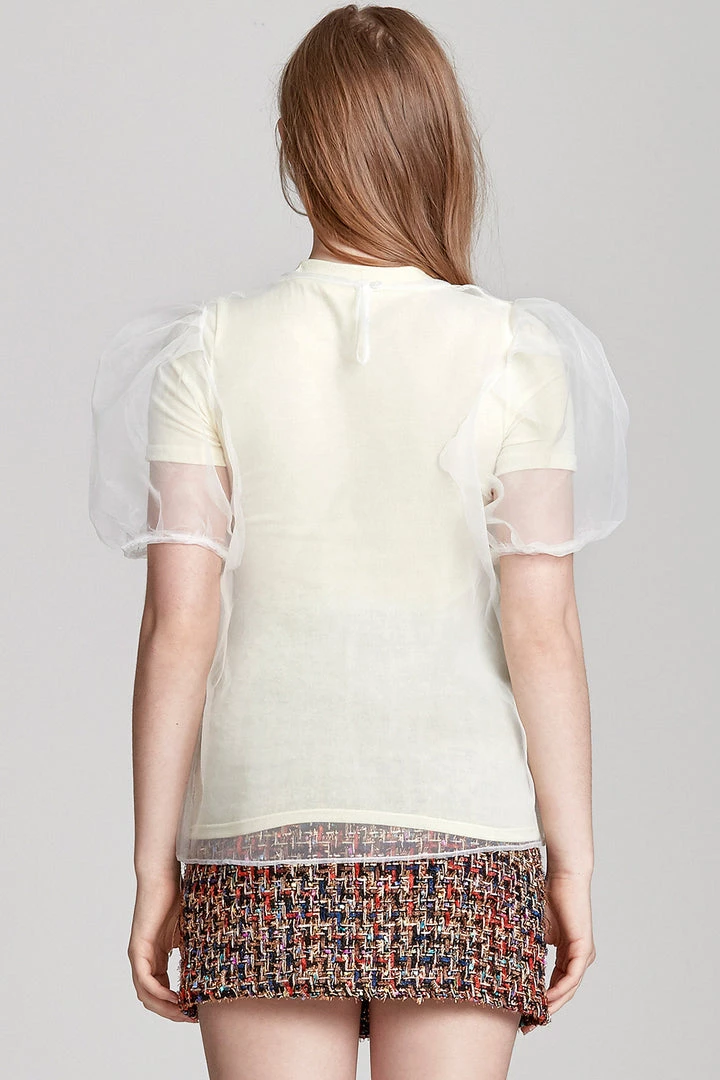 STORETS SALE CLOTHING Sally Sheer Ruffle Bow Blouse