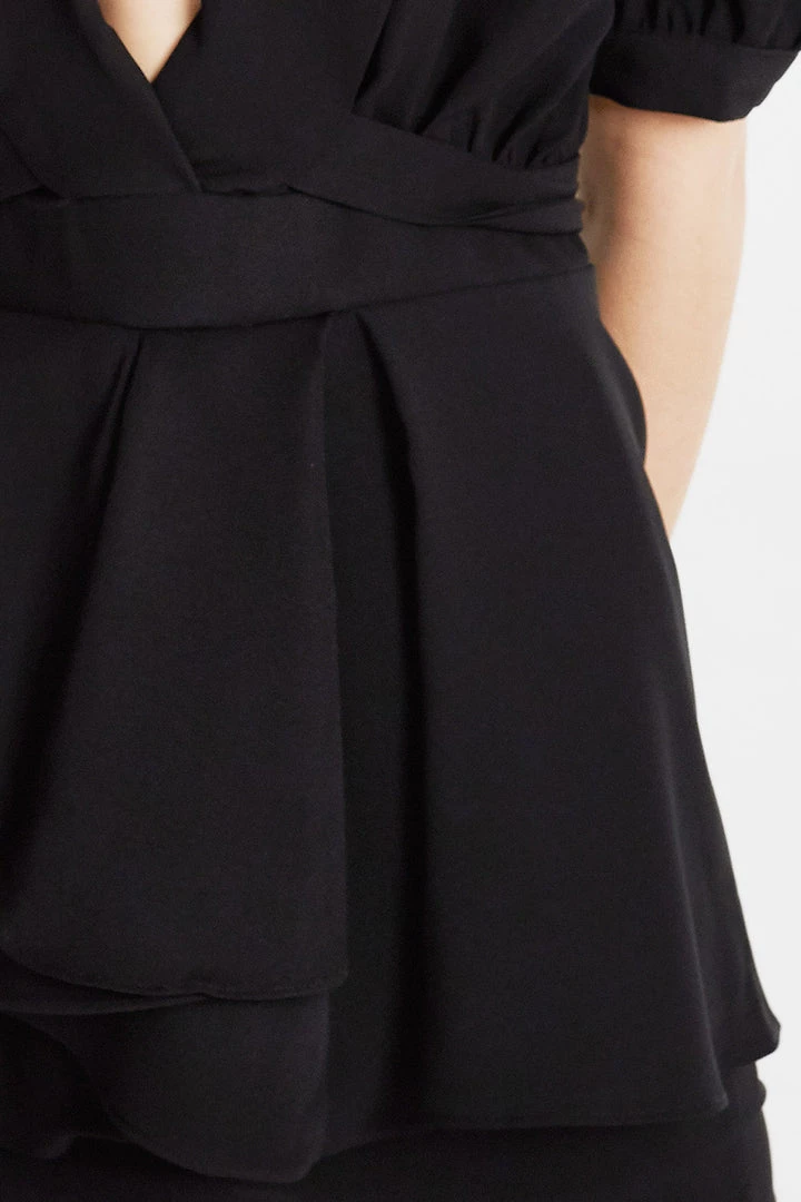 STORETS CLOTHING Harper Plunge Peplum Romper