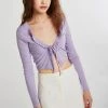 STORETS Luna Ruffle Trim Cropped Cardigan