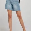 STORETS Bailey Wrap Effect Denim Shorts CLOTHING
