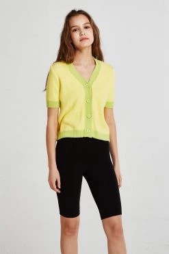 STORETS Lucy Contrast Trim Cardigan