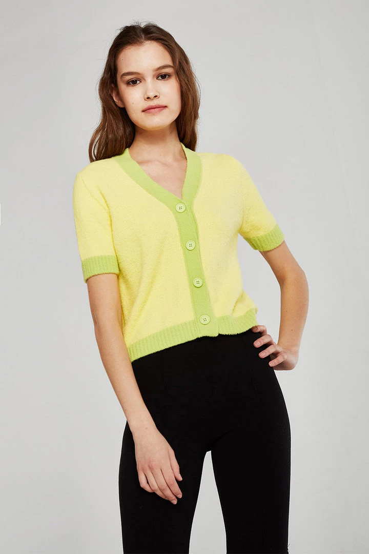 STORETS Lucy Contrast Trim Cardigan