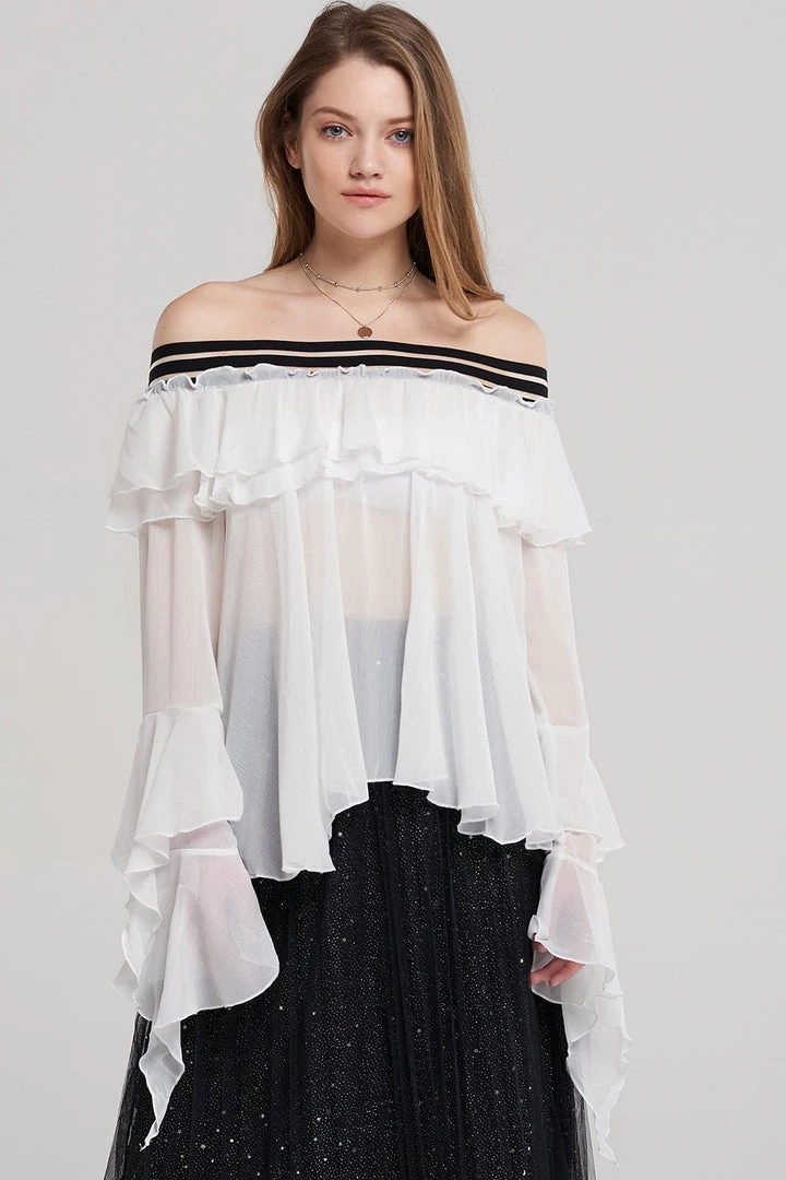 STORETS SALE Jill Tiered Ruffle Blouse