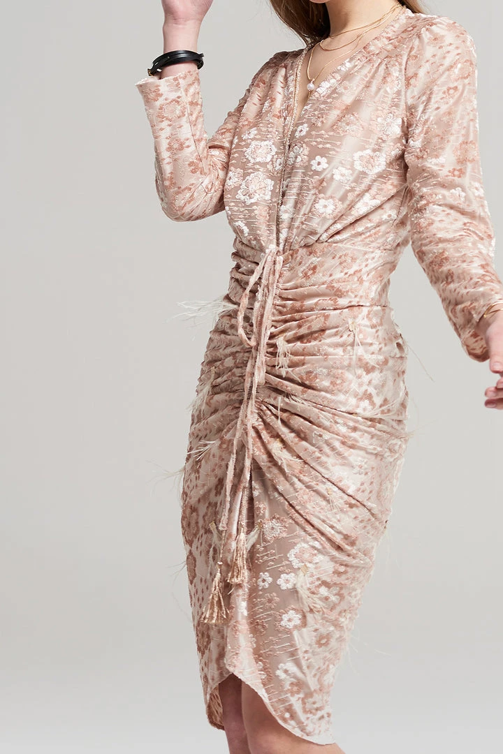 STORETS SALE Sally Metallic Floral Print Dress