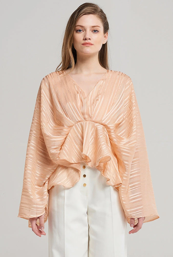 STORETS Linda Draped Shawl Blouse CLOTHING