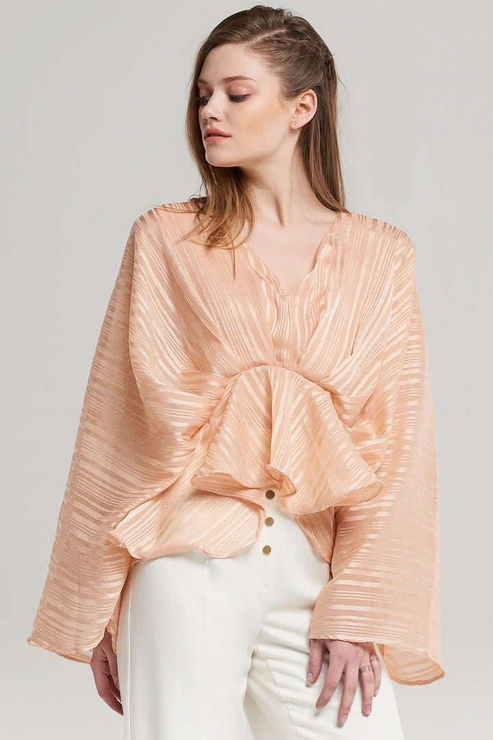 STORETS Linda Draped Shawl Blouse CLOTHING