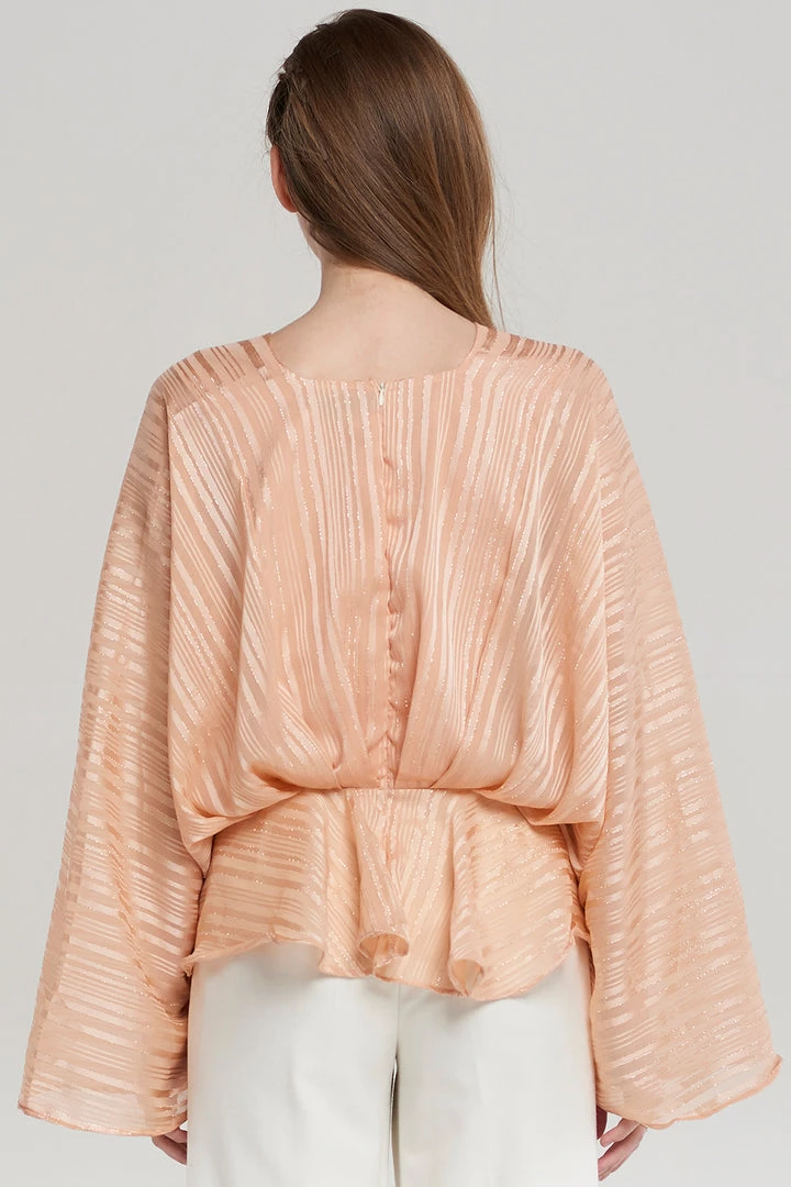 STORETS Linda Draped Shawl Blouse CLOTHING