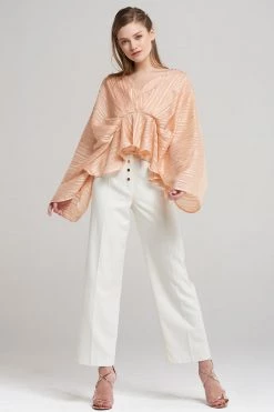 STORETS Linda Draped Shawl Blouse CLOTHING