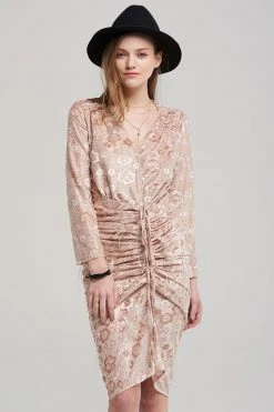 STORETS SALE Sally Metallic Floral Print Dress