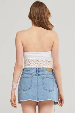 STORETS SALE Skylar Eyelet Denim Skirt CLOTHING