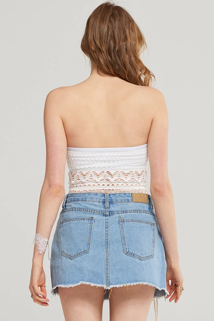 STORETS SALE Skylar Eyelet Denim Skirt CLOTHING