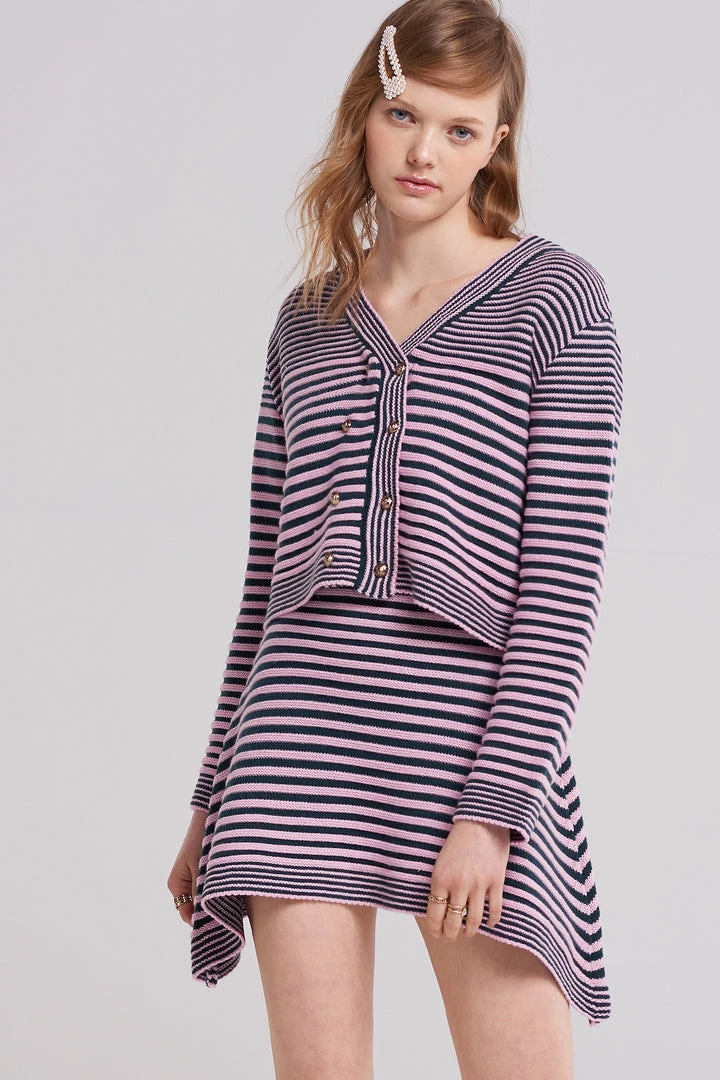 STORETS SALE Betty Stripe Mix Cardigan CLOTHING