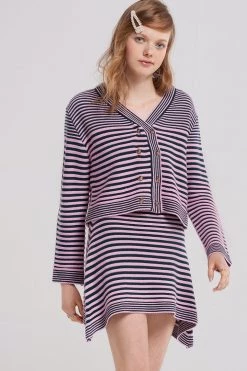 STORETS SALE Velma Striped Knit Skirt