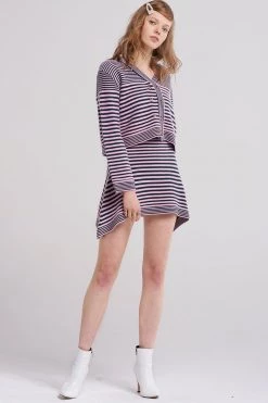 STORETS SALE Velma Striped Knit Skirt