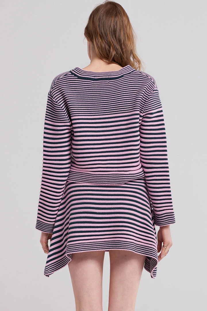 STORETS SALE Velma Striped Knit Skirt