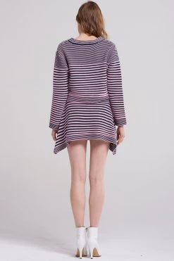 STORETS SALE Velma Striped Knit Skirt