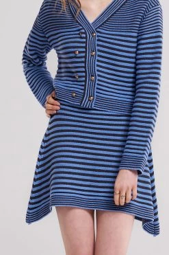 STORETS SALE Velma Striped Knit Skirt