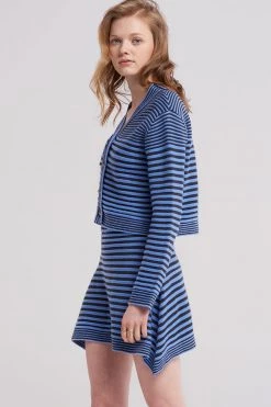 STORETS SALE Velma Striped Knit Skirt
