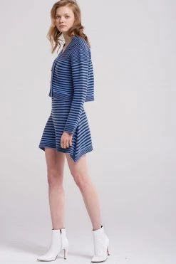 STORETS SALE Velma Striped Knit Skirt