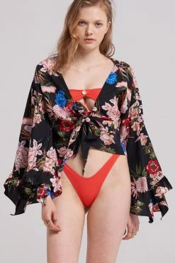 STORETS SALE CLOTHING Miya Floral Tie Blouse