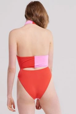 STORETS SALE CLOTHING Vesper Cross Halter Swimsuit