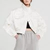 STORETS CLOTHING Sophia Crinkled Bomber Jacket
