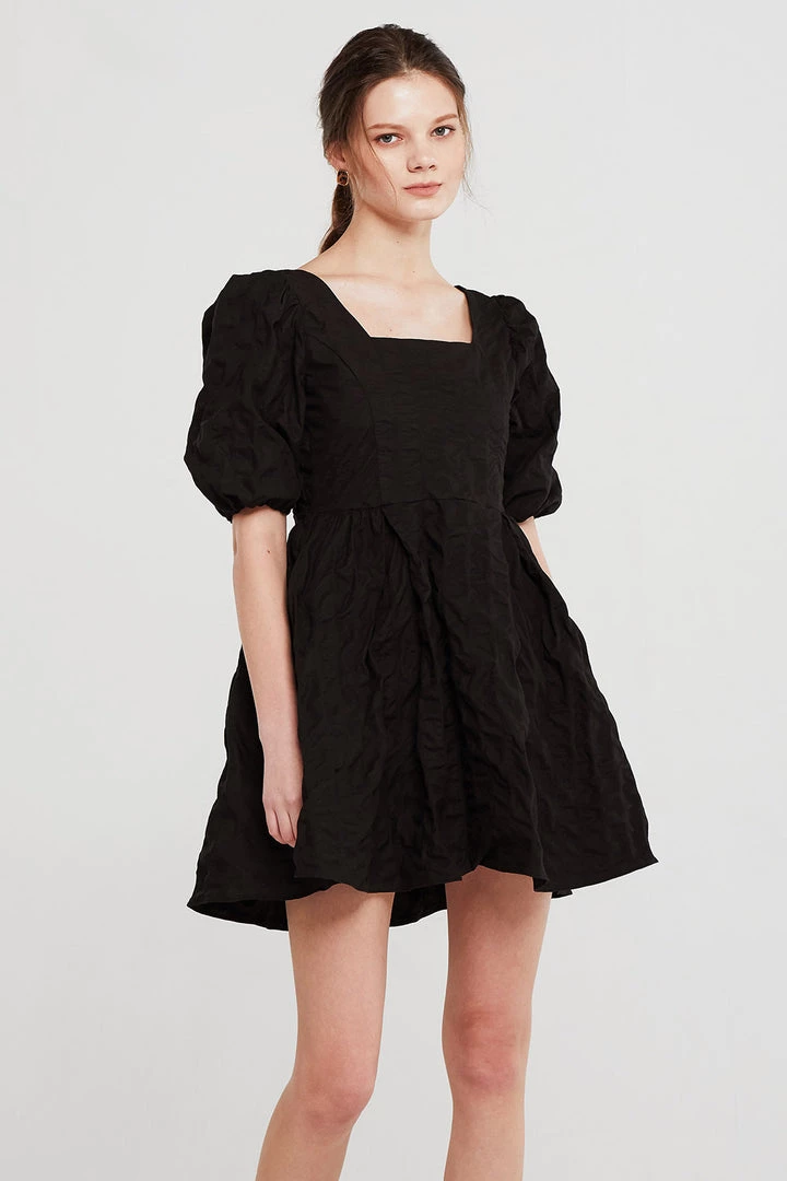 STORETS Aria Textured Puffed Dress CLOTHING