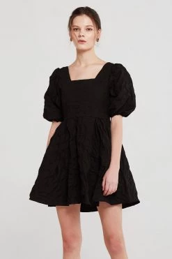 STORETS Aria Textured Puffed Dress CLOTHING