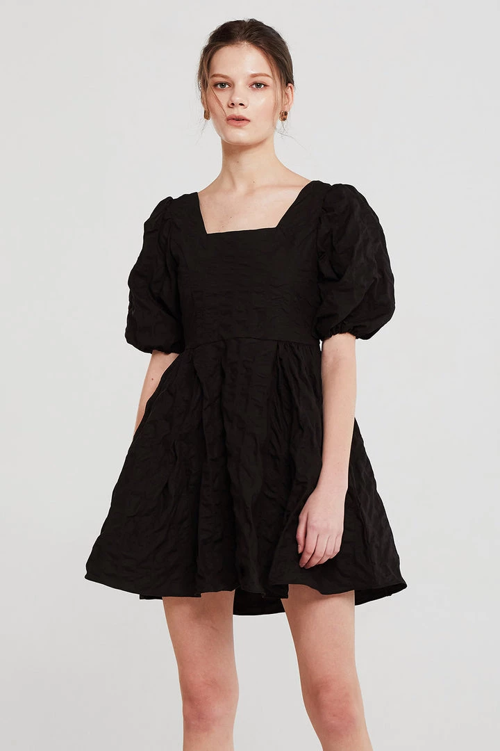 STORETS Aria Textured Puffed Dress CLOTHING