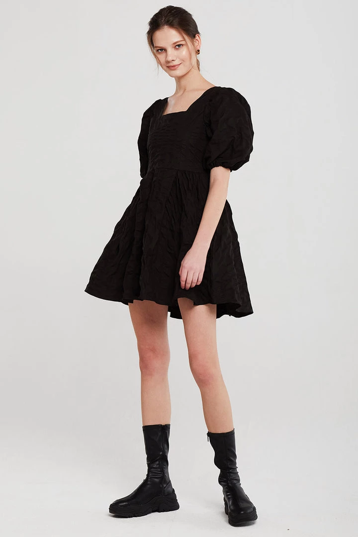 STORETS Aria Textured Puffed Dress CLOTHING