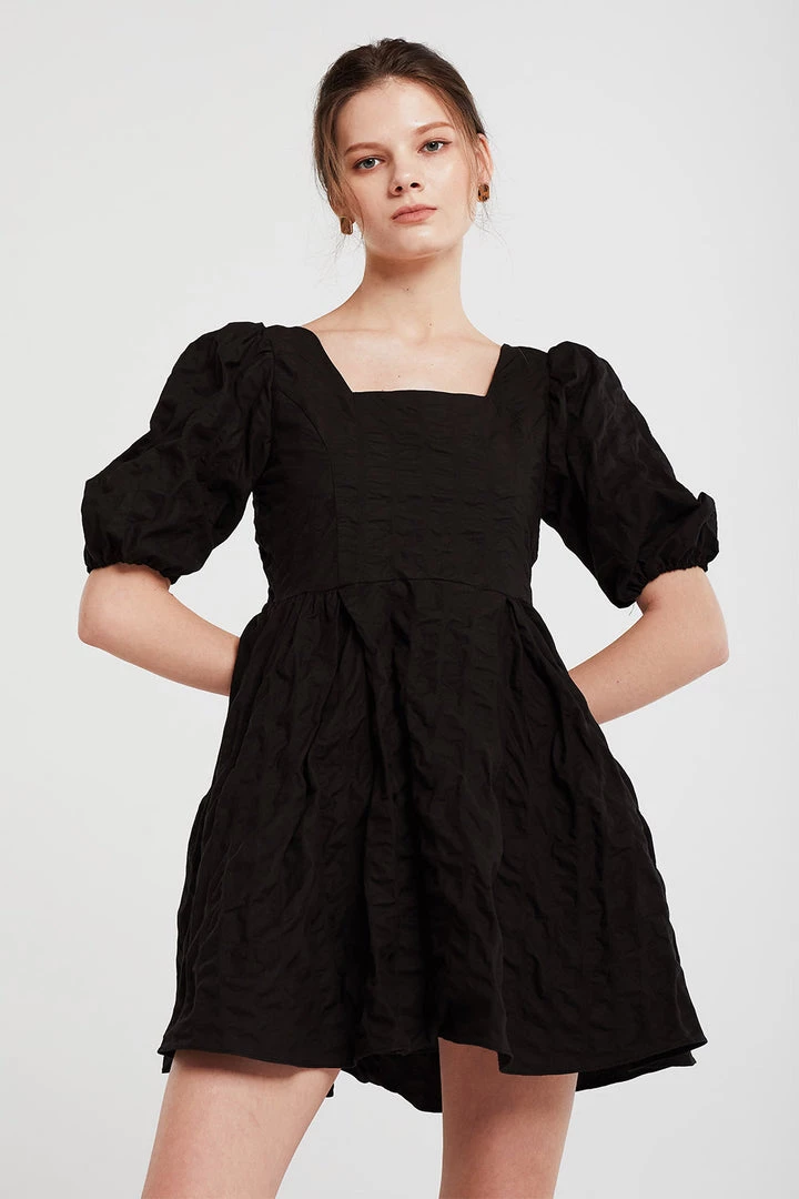 STORETS Aria Textured Puffed Dress CLOTHING