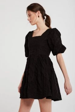 STORETS Aria Textured Puffed Dress CLOTHING