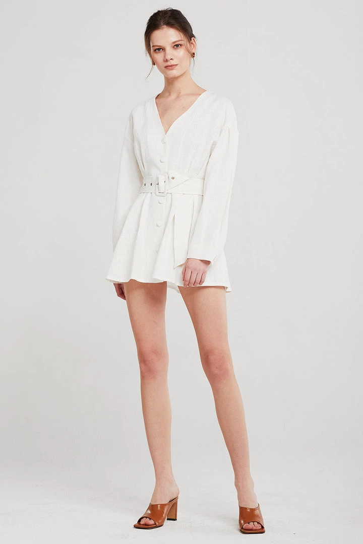 STORETS Layla Linen Belted Mini Dress CLOTHING