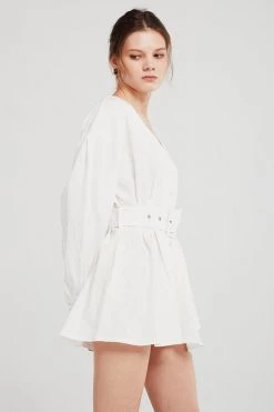 STORETS Layla Linen Belted Mini Dress CLOTHING