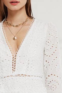 STORETS CLOTHING Romina Tiered Lace Ruffle Dress