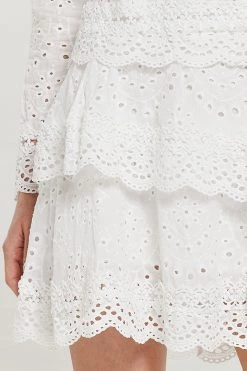 STORETS CLOTHING Romina Tiered Lace Ruffle Dress