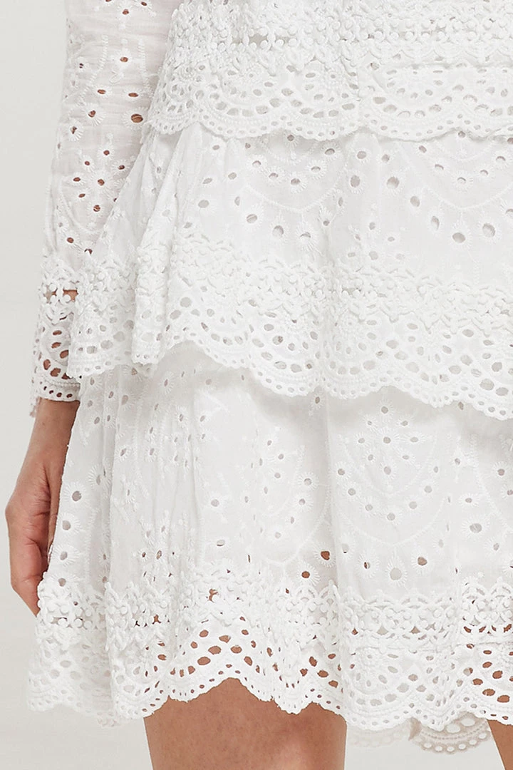 STORETS CLOTHING Romina Tiered Lace Ruffle Dress